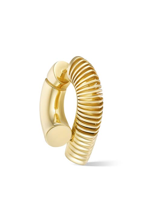 Ribbed Hoop Earrings