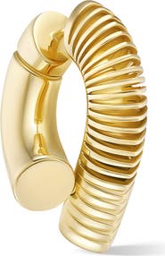 TABAYER Ribbed Hoop Earrings