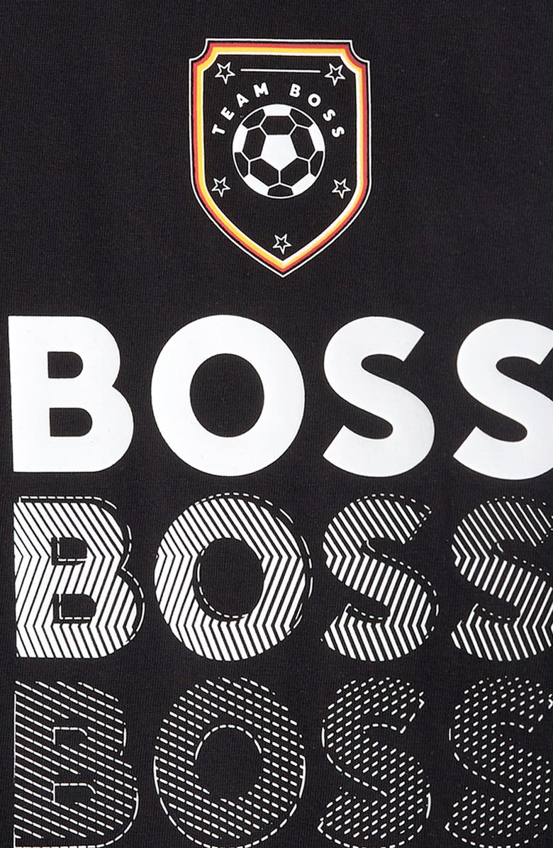 BOSS Kidswear Kids' Short Sleeve Logo Graphic T-Shirt, Alternate, color, Black