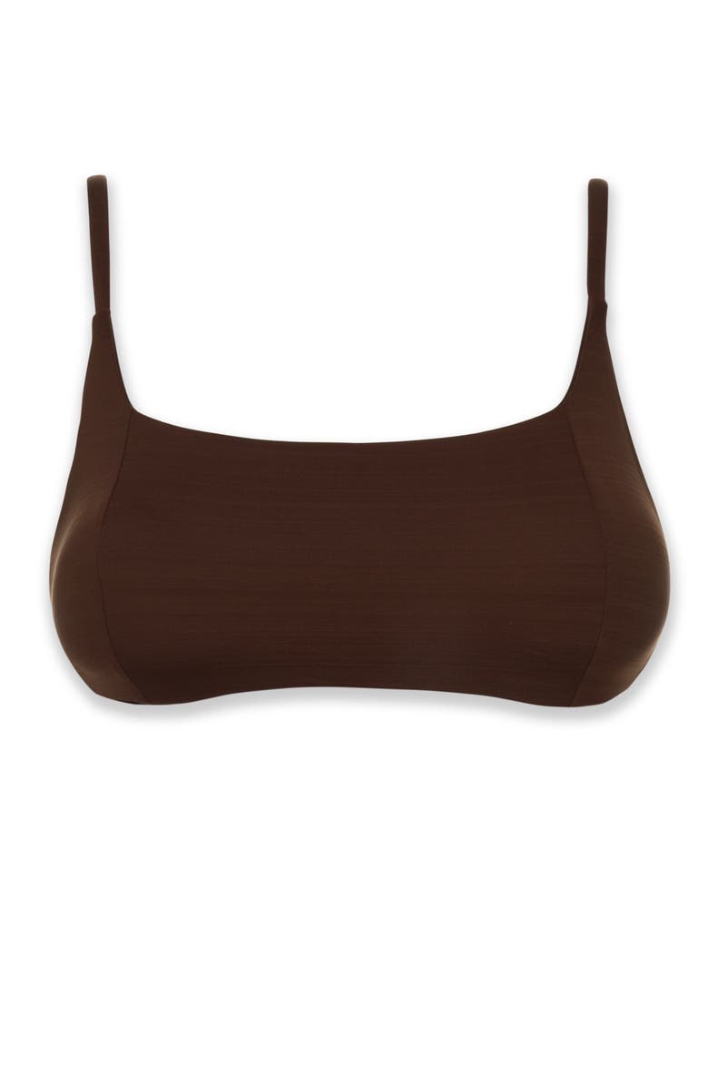 HELEN JON Ballet Bralette, Alternate, color, Textured Chocolate Brown
