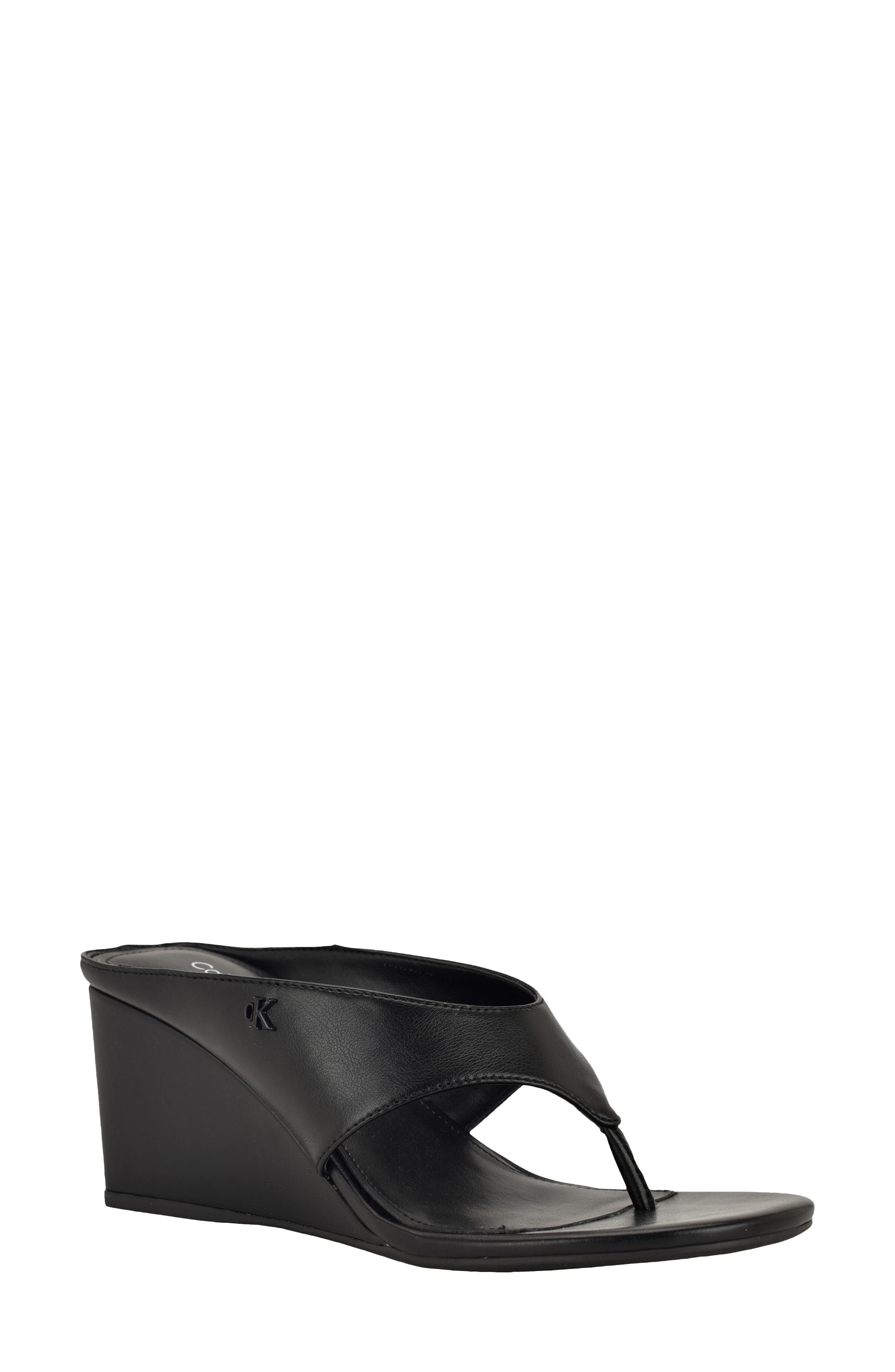 Calvin Klein Marchela Wedge Sandal, Main, color, Black