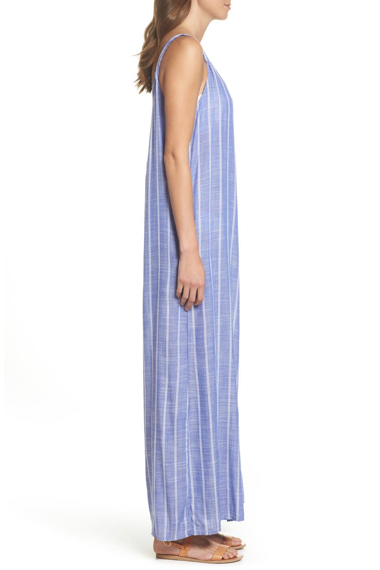 Cover-Up Jumpsuit, Alternate, color, BLUE STRIPE (CHAMBRAY)