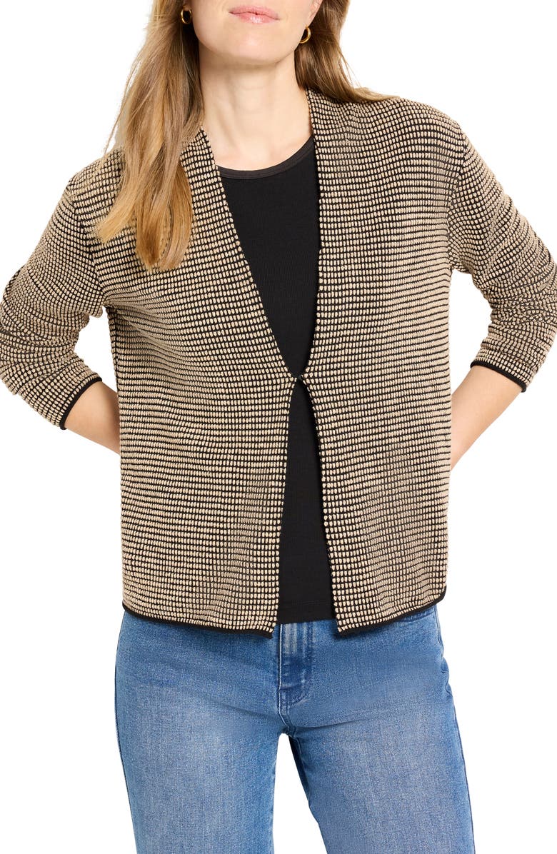 NIC+ZOE Pixel Hooked Up Cotton Blend Cardigan, Main, color, Neutral Multi