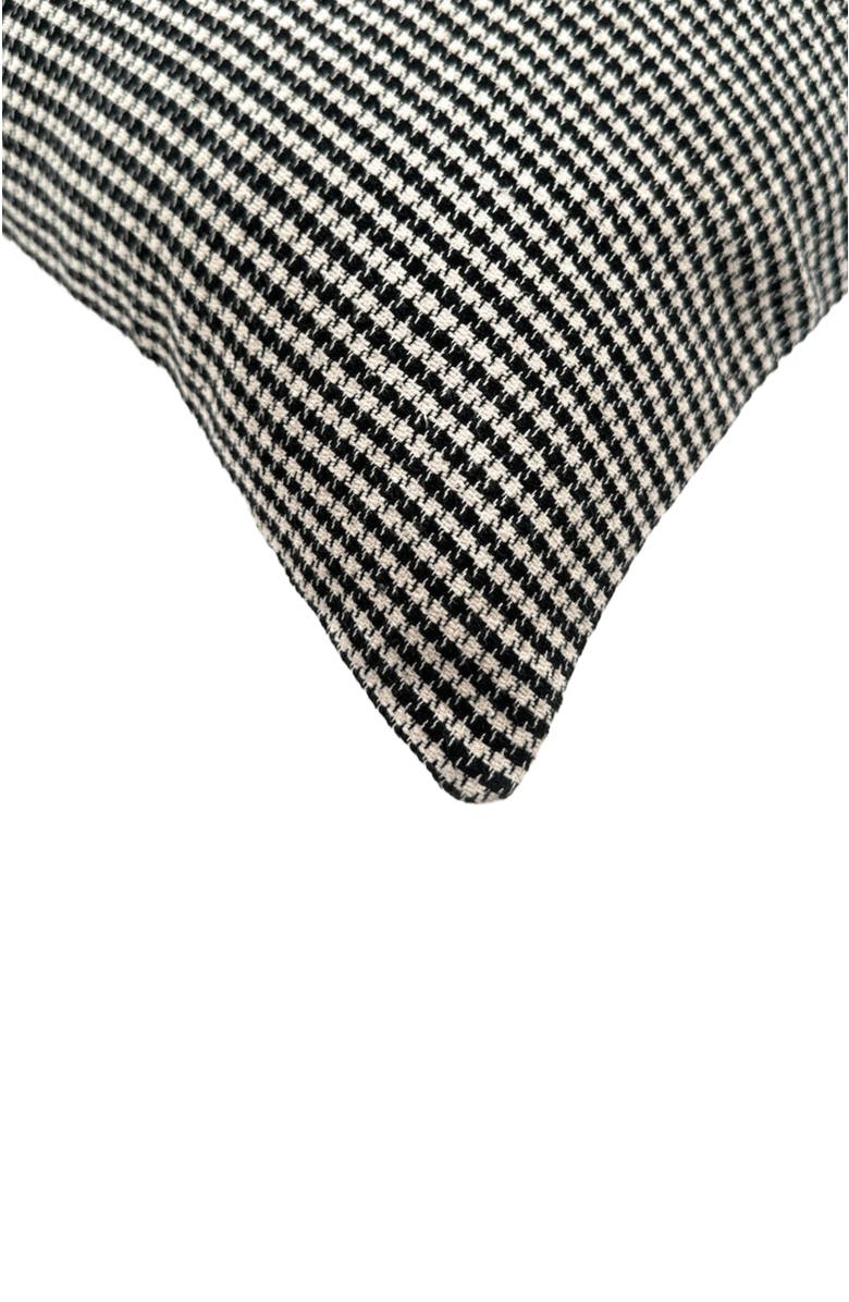 Manushi Houndstooth Woven Pillow - Cover, Alternate, color, Black And White