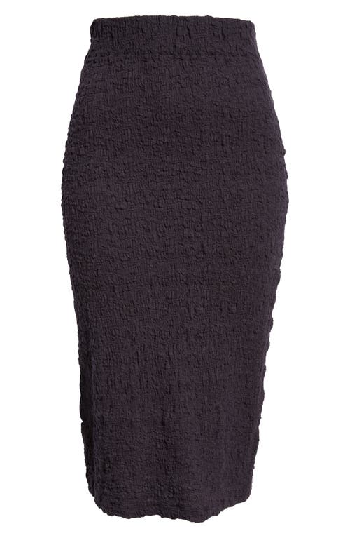 Vince Smocked Cotton Blend Midi Skirt In Coastal Blue