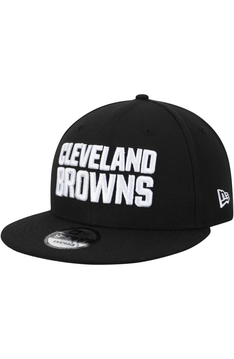 New Era Men's New Era Black Cleveland Browns B-Dub 9FIFTY Adjustable Hat, Main, color, Black