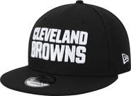 New Era Men's New Era Black Cleveland Browns B-Dub 9FIFTY Adjustable Hat