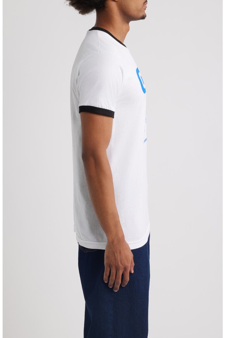 Peace Movement Graphic Ringer T-Shirt, Alternate, color, WHITE / BLACK