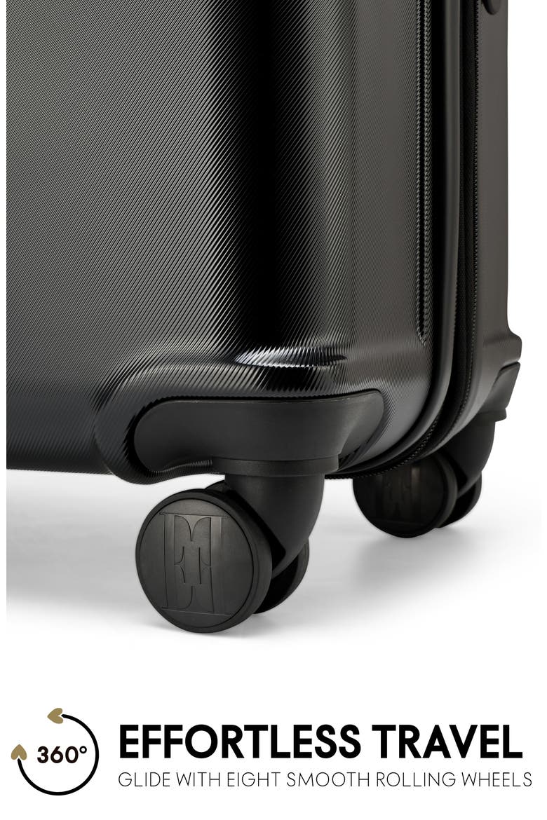 Expedition 3 Piece Expandable Polycarbonate Spinner Luggage Set, Alternate, color, Black
