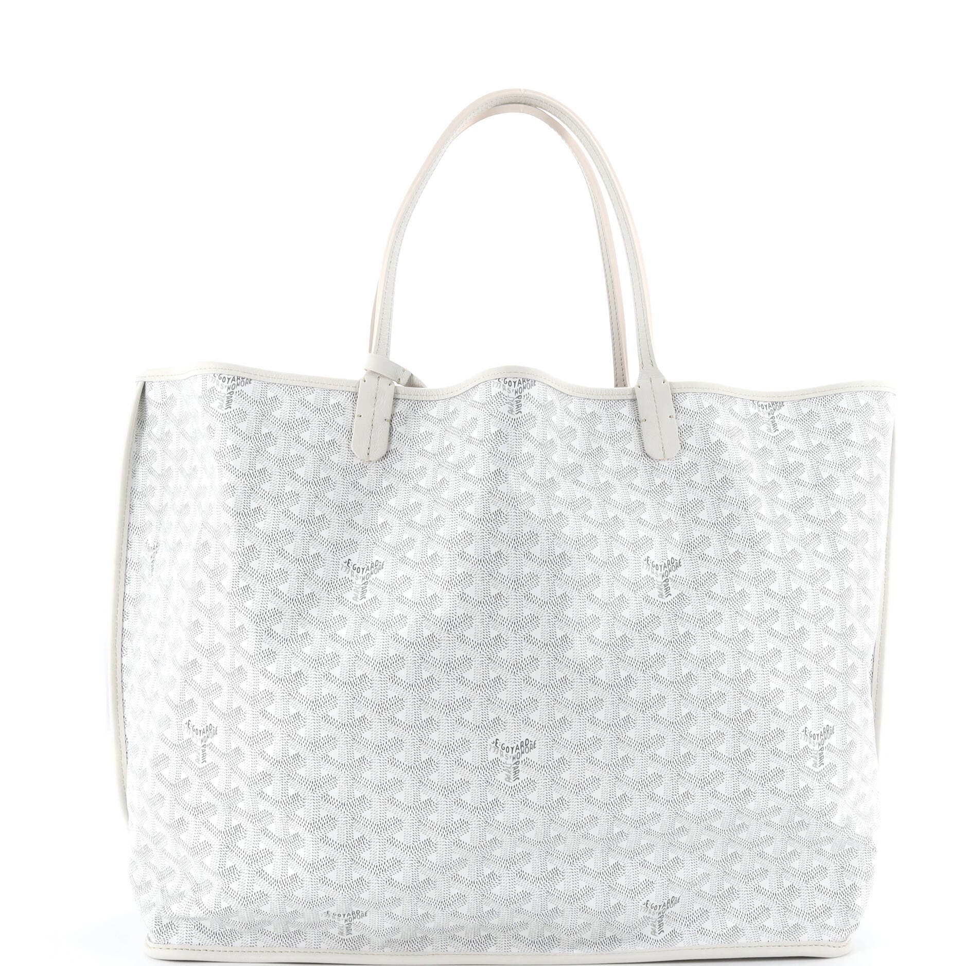 Pre-Owned Goyard Anjou Reversible Tote Coated Canvas GM, Alternate, color, White