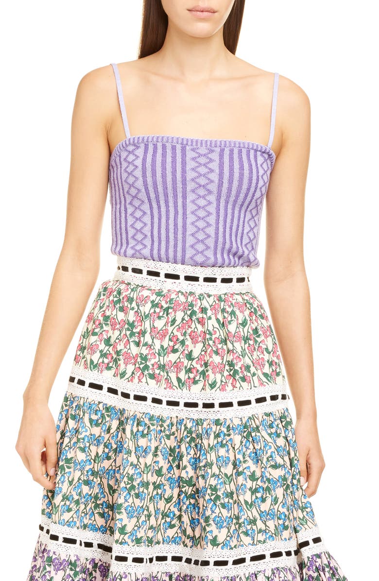 Runway Marc Jacobs MARC JACOBS Rib Knit Wool Blend Cami, Alternate, color, Purple Melange