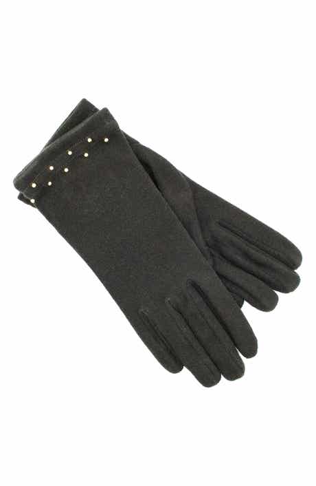 Portolano Studded Knit Gloves