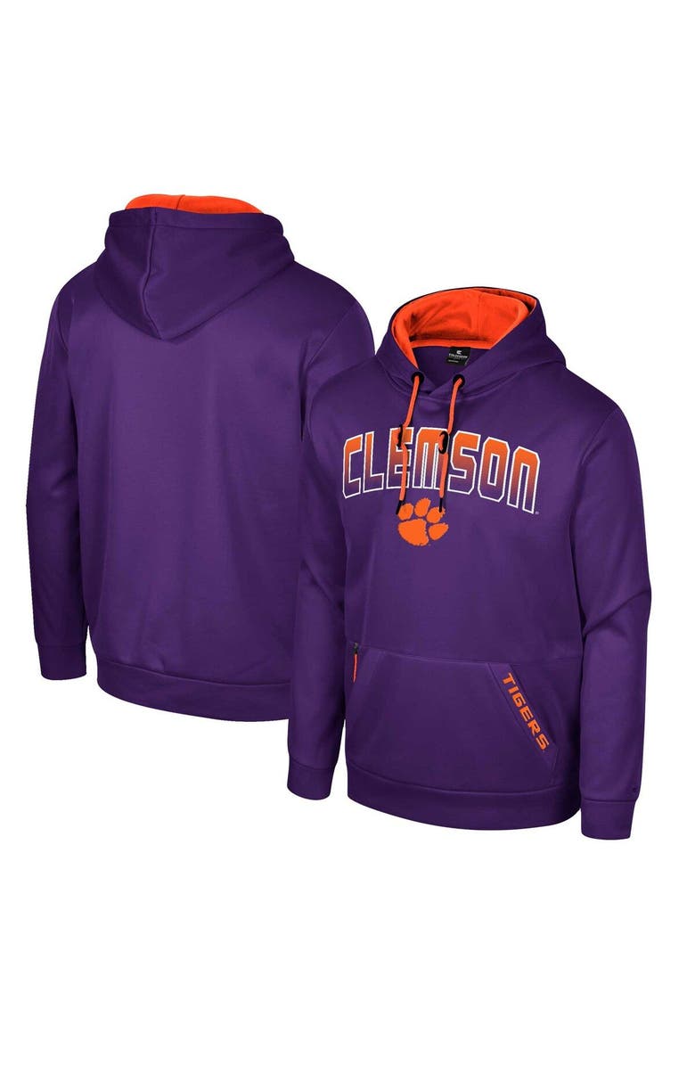 COLOSSEUM Men's Colosseum Purple Clemson Tigers Reese Pullover Hoodie, Main, color, Purple
