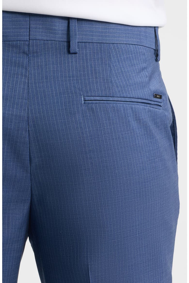 Genius Pinstripe Wool Trousers, Alternate, color, LIGHT/ PASTEL BLUE