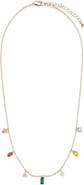SAACHI Dainty Crystal Charm Frontal Necklace