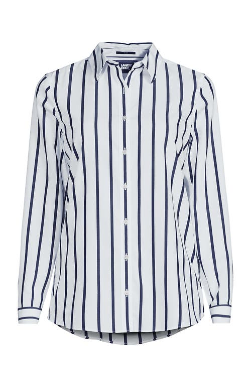 LANDS' END LANDS' END PLUS SIZE NO IRON BUTTON FRONT SHIRT