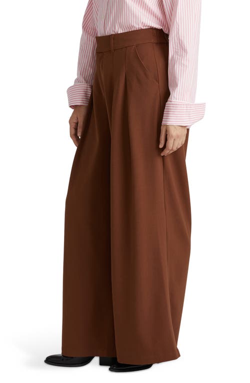 Universal Standard All Day Palais Wide Leg Pants In Brown