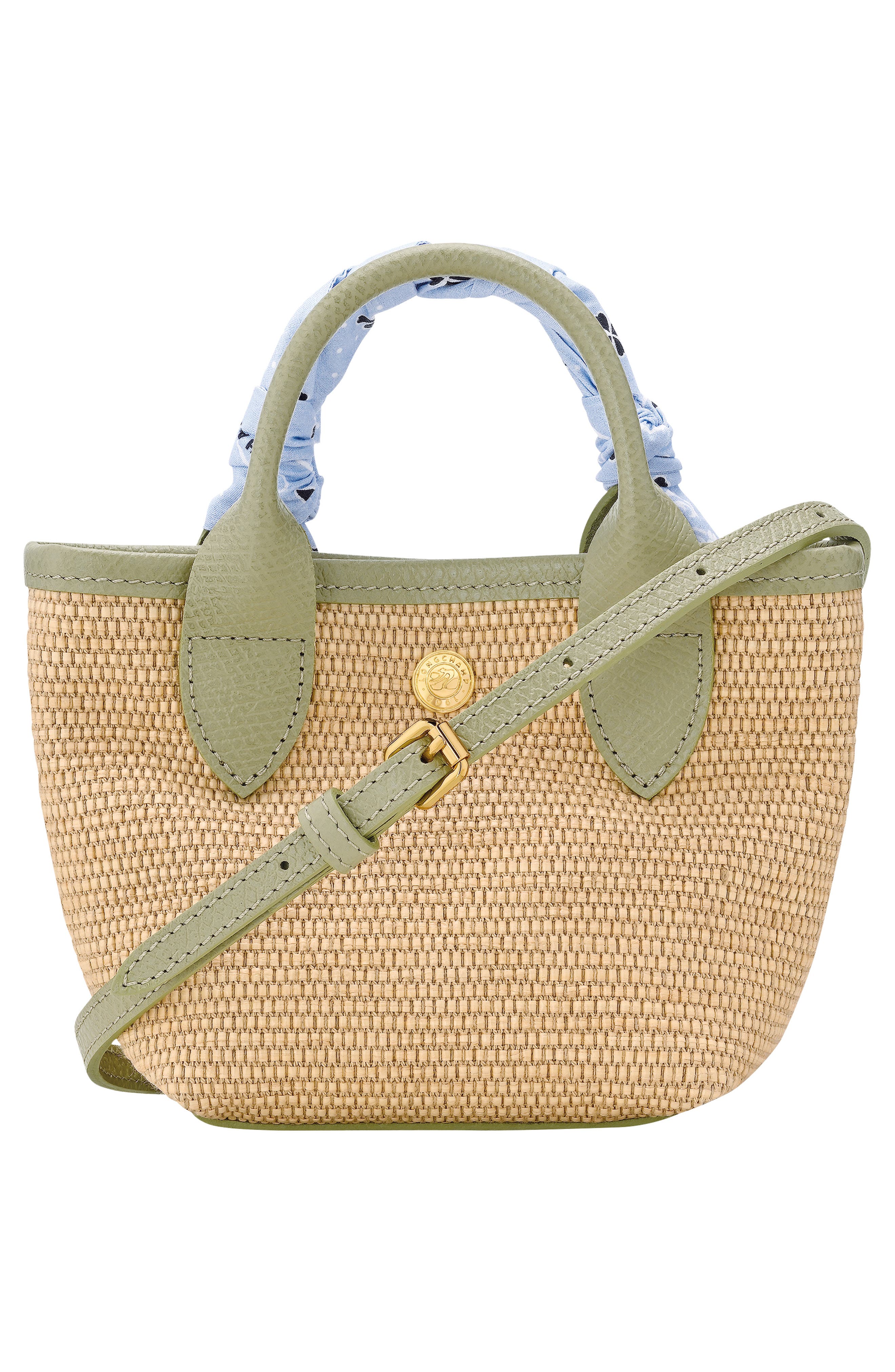 Longchamp Extra Small Le Panier Pliage Envol Crossbody Bag, Alternate, color, Almond Green