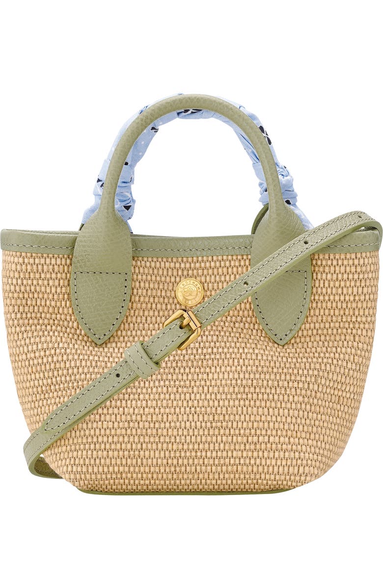 Longchamp Extra Small Le Panier Pliage Envol Crossbody Bag, Alternate, color, Almond Green