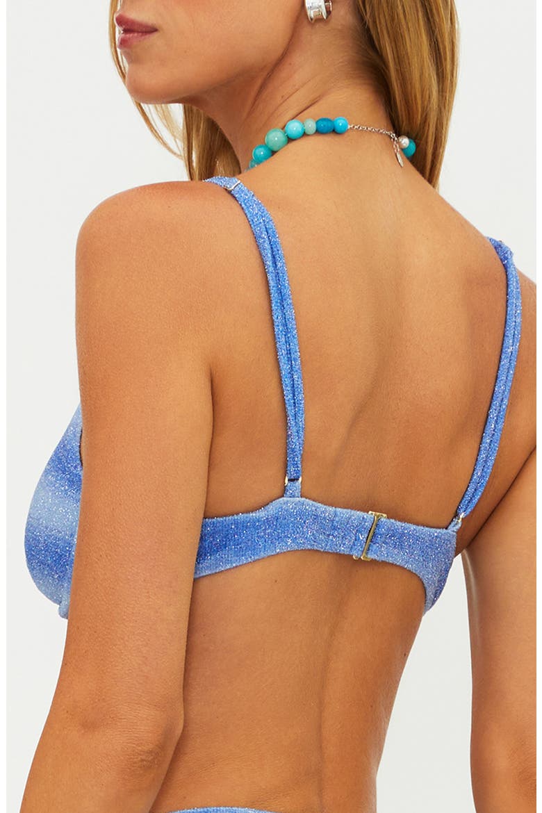 Camilla Metallic Underwire Bikini Top, Alternate, color, SAPPHIRE SEA