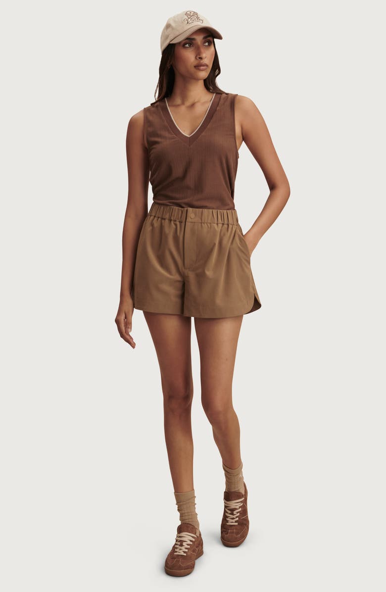 Varley Corby V-Neck Modal Blend Tank, Alternate, color, Pinecone