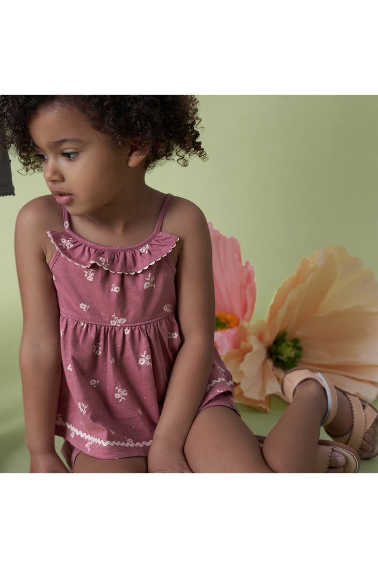 2-Piece Baby Girls Medium Rose Bouquet Ruffle Top and Shorts Set, Alternate, color, Rose Bouquet