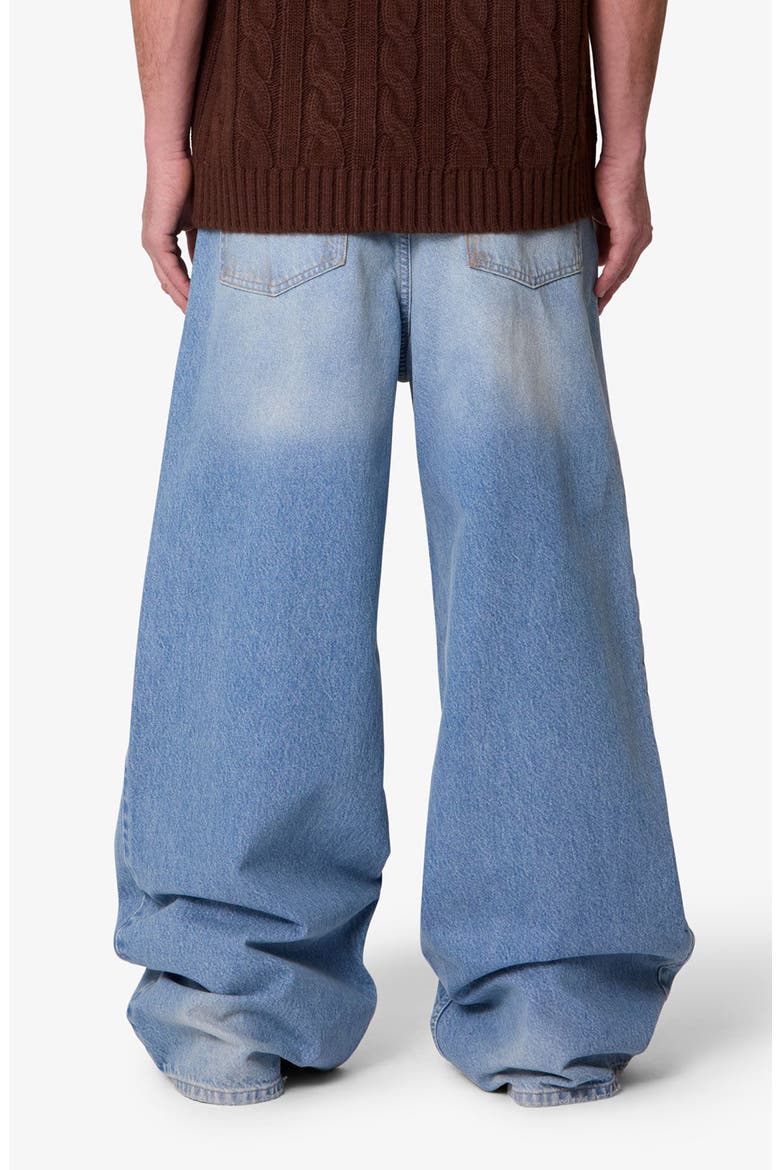 Baggy Distressed Rave Denim Jeans, Alternate, color, WASHED BLUE