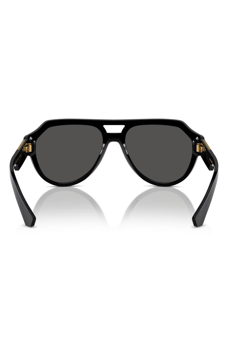Dolce&Gabbana 56mm Square Aviator Polarized Sunglasses, Alternate, color, 
