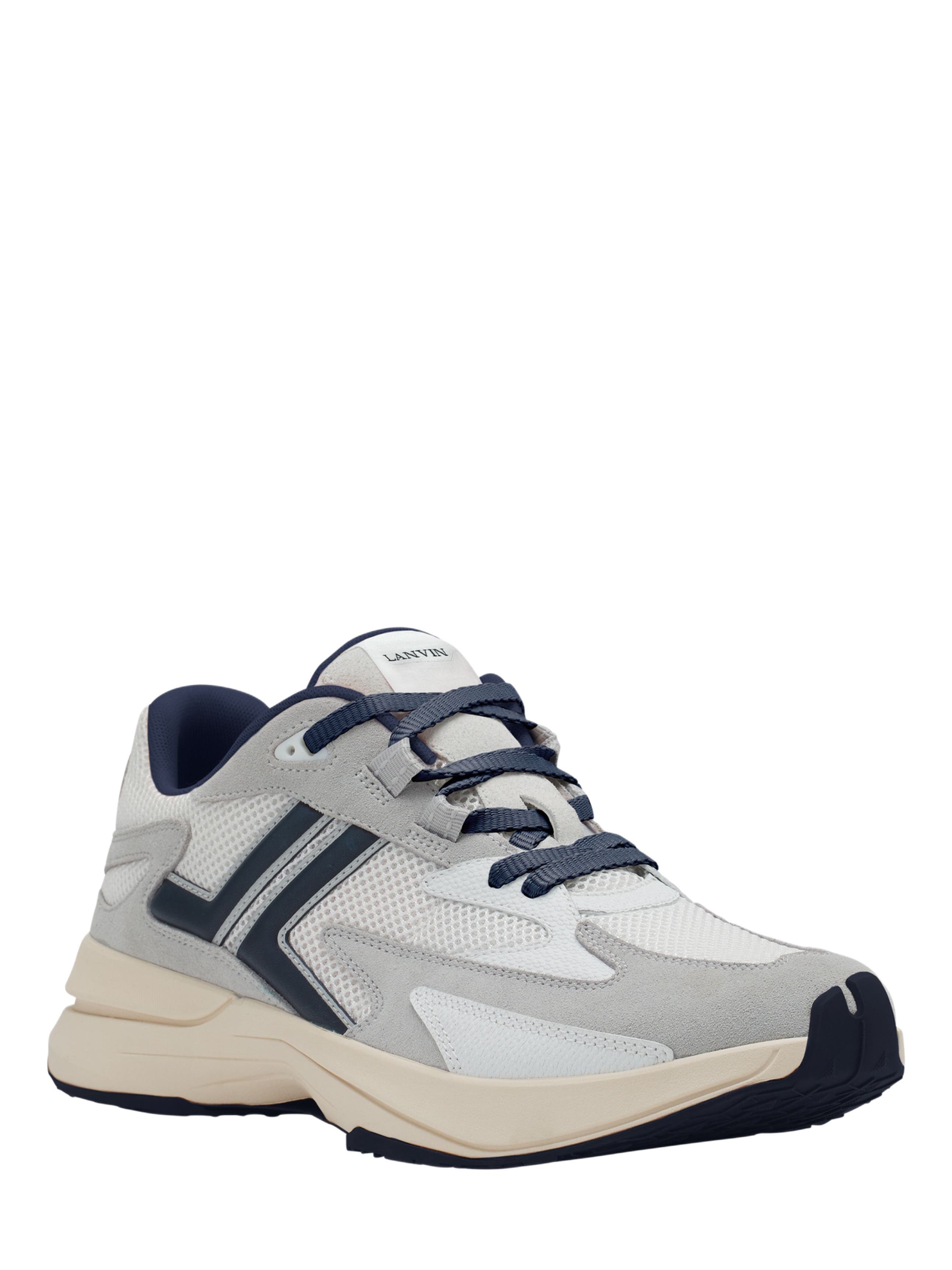 Lanvin JLA Mesh Sneakers, Alternate, color, Navy Blue/Grey