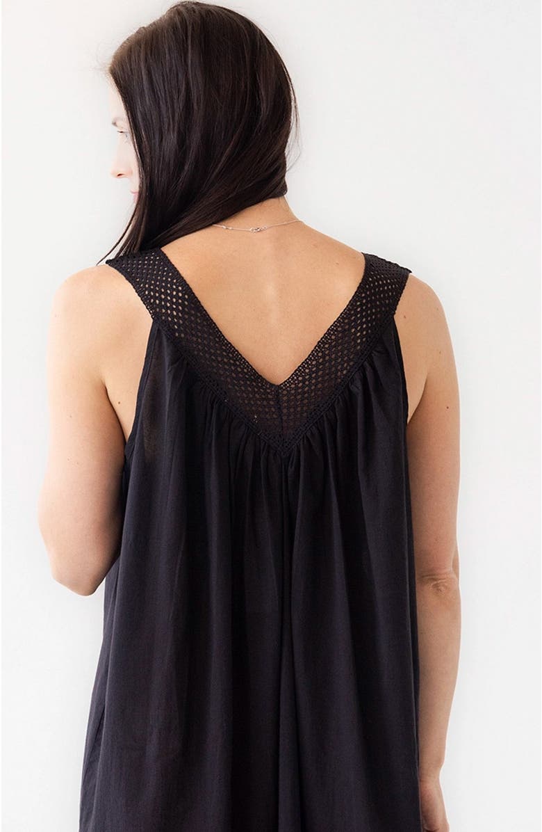 SALUA Greek Royalty Nightgown, Alternate, color, Black