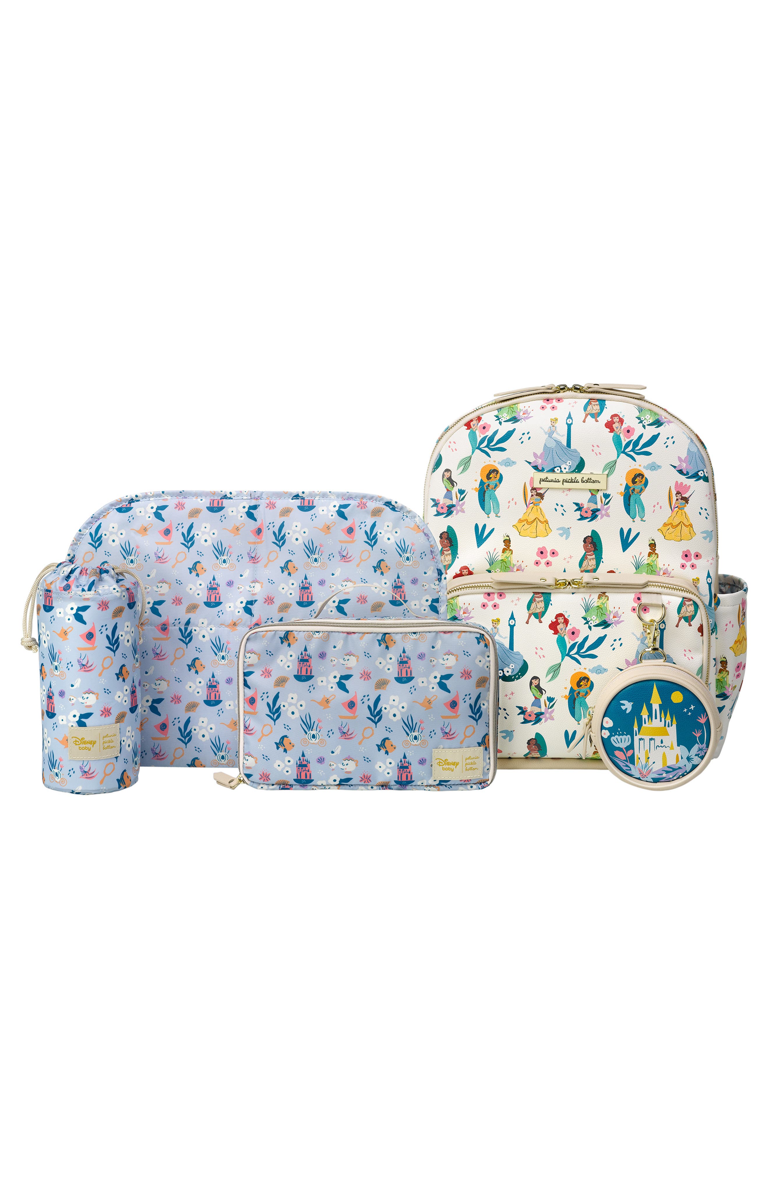 Petunia Pickle Bottom x Disney Princess District 5-Piece Diaper Backpack Set, Alternate, color, 