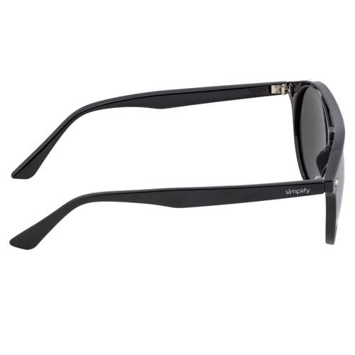Simplify Finley Polarized Sunglasses In Black/blue