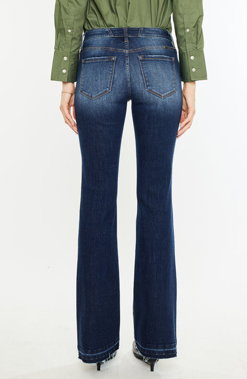 Kancan Michelle High Rise Flare Jeans In Dark Wash
