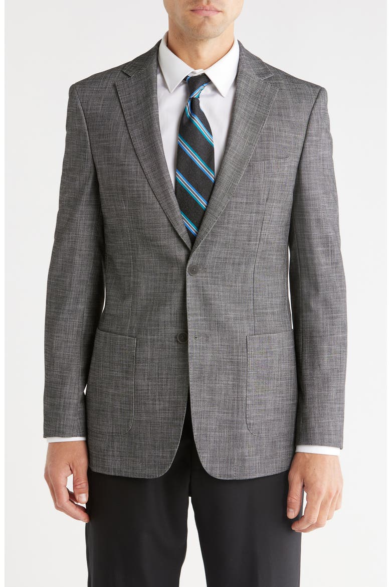 Two-Button Sport Coat, Main, color, DARK GREY