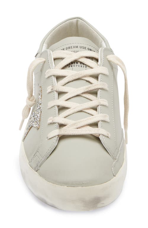 Golden Goose Super-star Low Top Sneaker In Abbey Stone/platinum