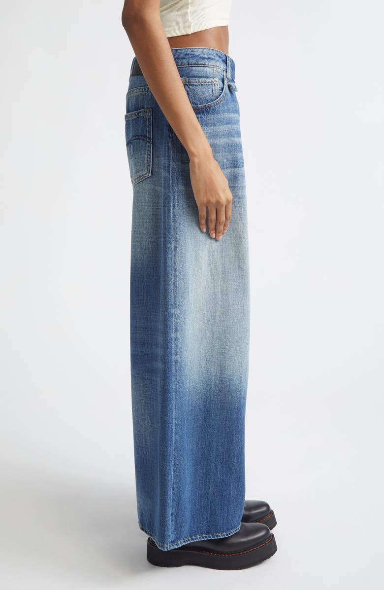 R13 Nico Wrap Wide Leg Jeans, Alternate, color, Raine Blue
