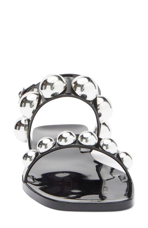 Jeffrey Campbell Gum Drop Studded Jelly Sandals In Black