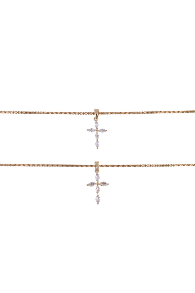 Tear and Share Silver Tone Butterfly Pendant Necklaces, Alternate, color, Gold