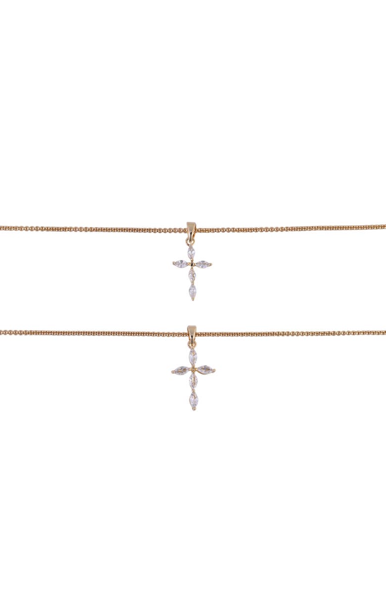 Hallmark Tear and Share Silver Tone Butterfly Pendant Necklaces, Alternate, color, Gold