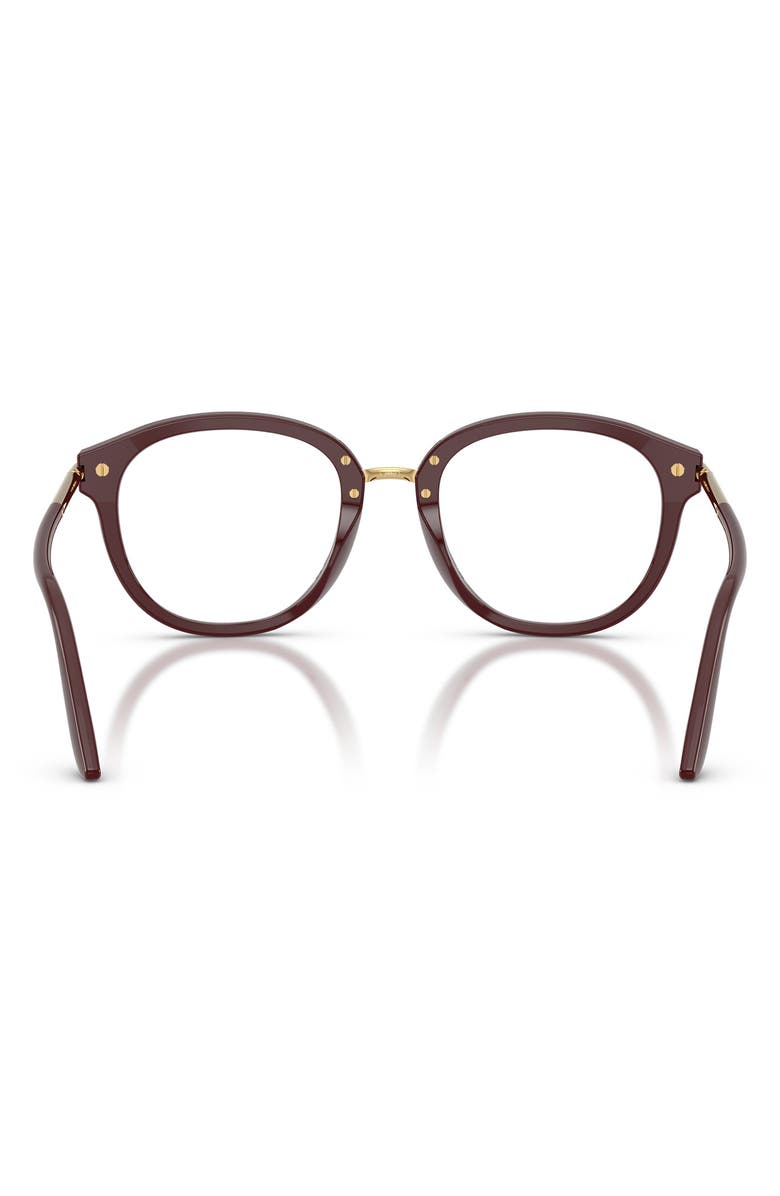 Dolce&Gabbana 53mm Phantos Optical Glasses, Alternate, color, Bordeaux / Demo Lens