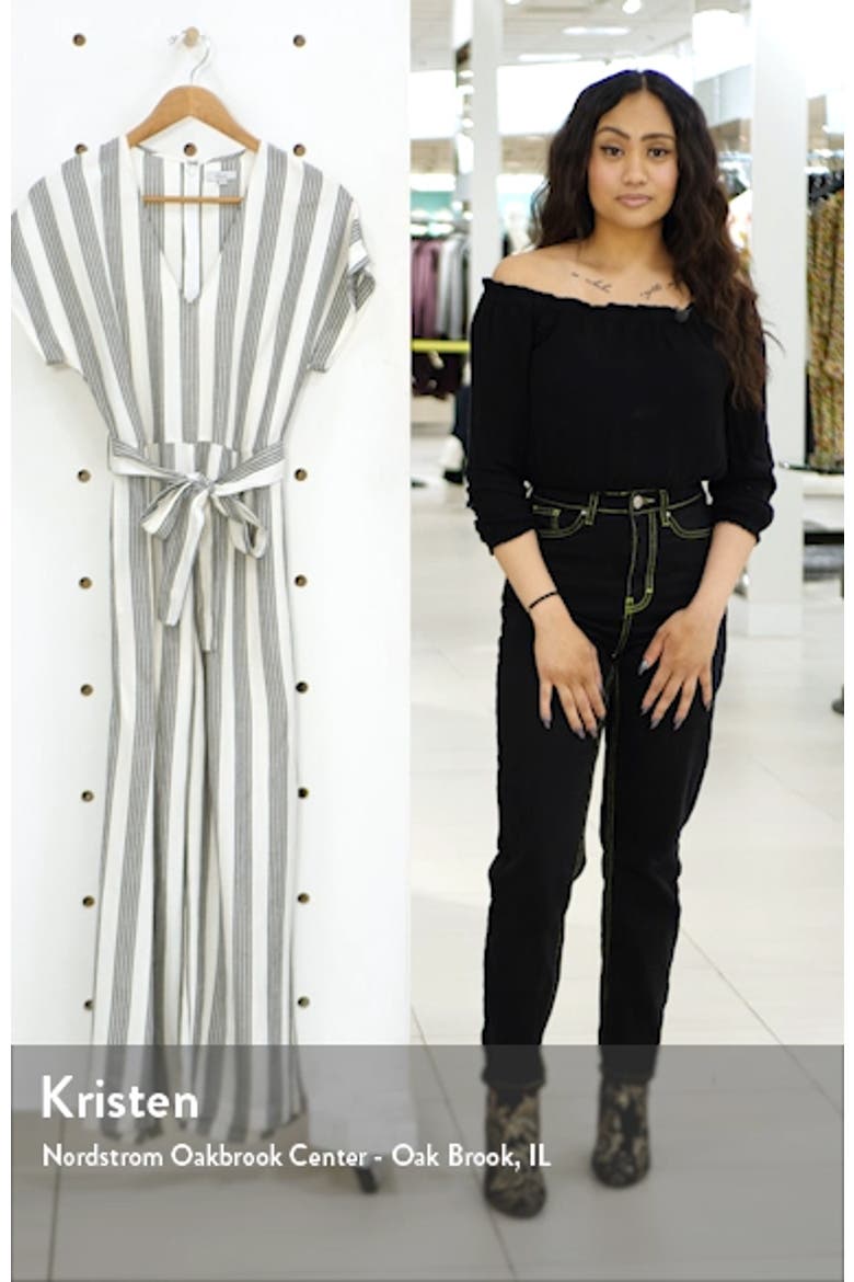 Angela Stripe Short Sleeve Jumpsuit video