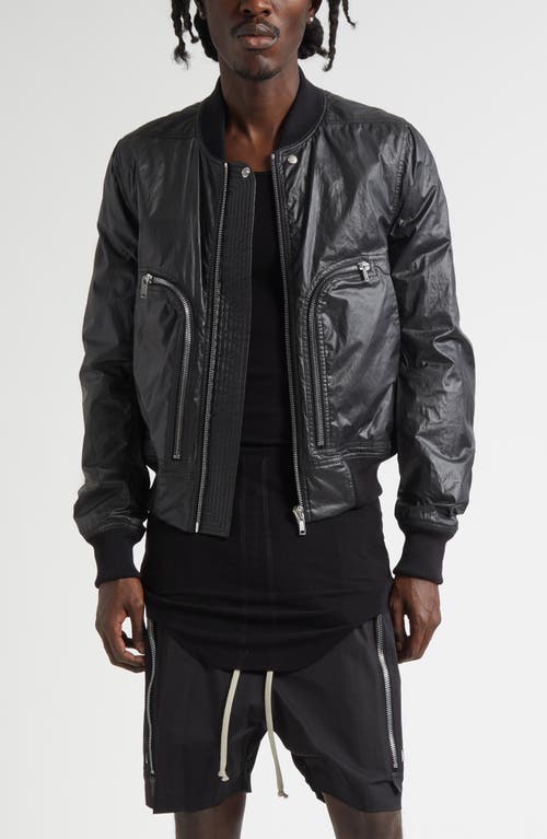 Rick Owens Bauhaus Coated Cotton Flight Jacket in Black  product