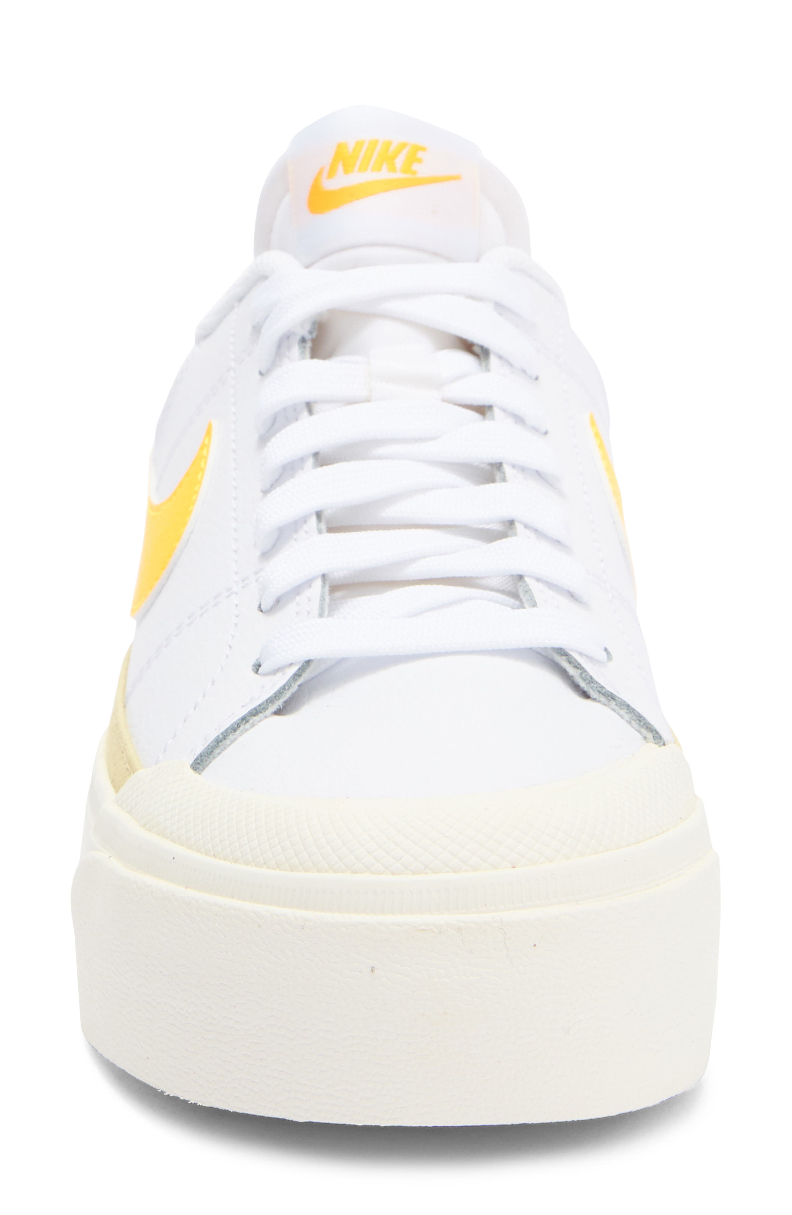 Nike Court Legacy Lift Platform Sneaker, Alternate, color, White/ Orange/ Gold
