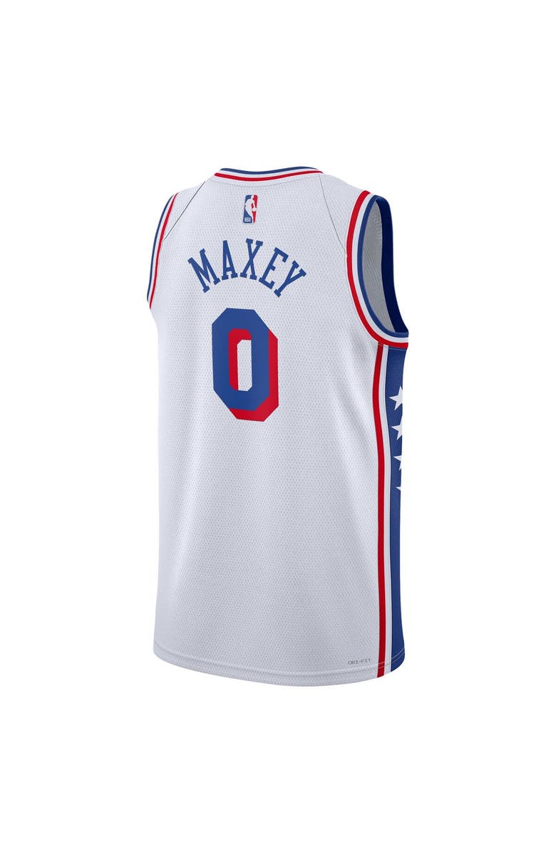 Nike Unisex Nike Tyrese Maxey White Philadelphia 76ers Swingman Jersey - Association Edition, Alternate, color, White