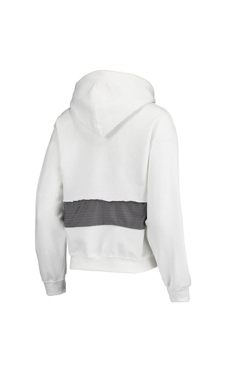 REFRIED APPAREL Women's Refried Apparel White Los Angeles Rams Sustainable Crop Dolman Pullover Hoodie, Alternate, color, White