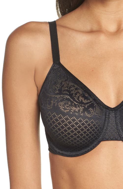 Wacoal Visual Effects Underwire Minimizer Bra In Black