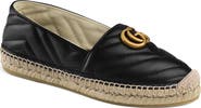Gucci Pilar GG Matelassé Chevron Flat Espadrille