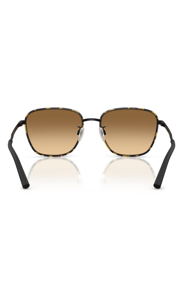 Oliver Peoples 57mm Roger Federer R-18 Square Sunglasses, Alternate, color, Matte Black / Saddle