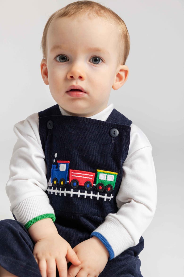 Corduroy Longall with Train, Alternate, color, Navy Corduroy