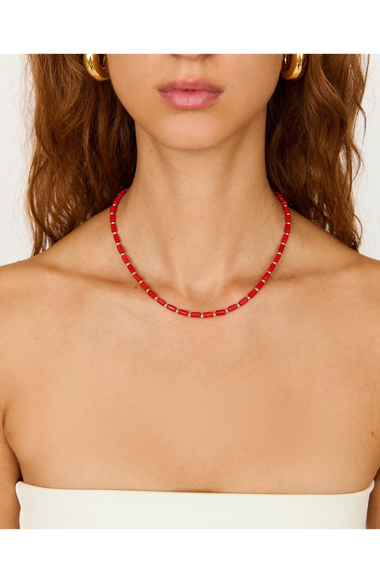 Éliou Louka Coral Beaded Necklace, Alternate, color, 